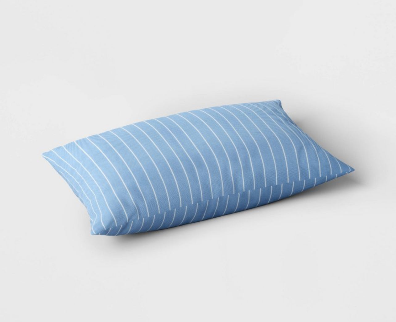 10"x17" Pin Stripe Rectangular Outdoor Lumbar Pillow Blue - Room Essentials: UV & Water-Resistant, Recycled Polyester