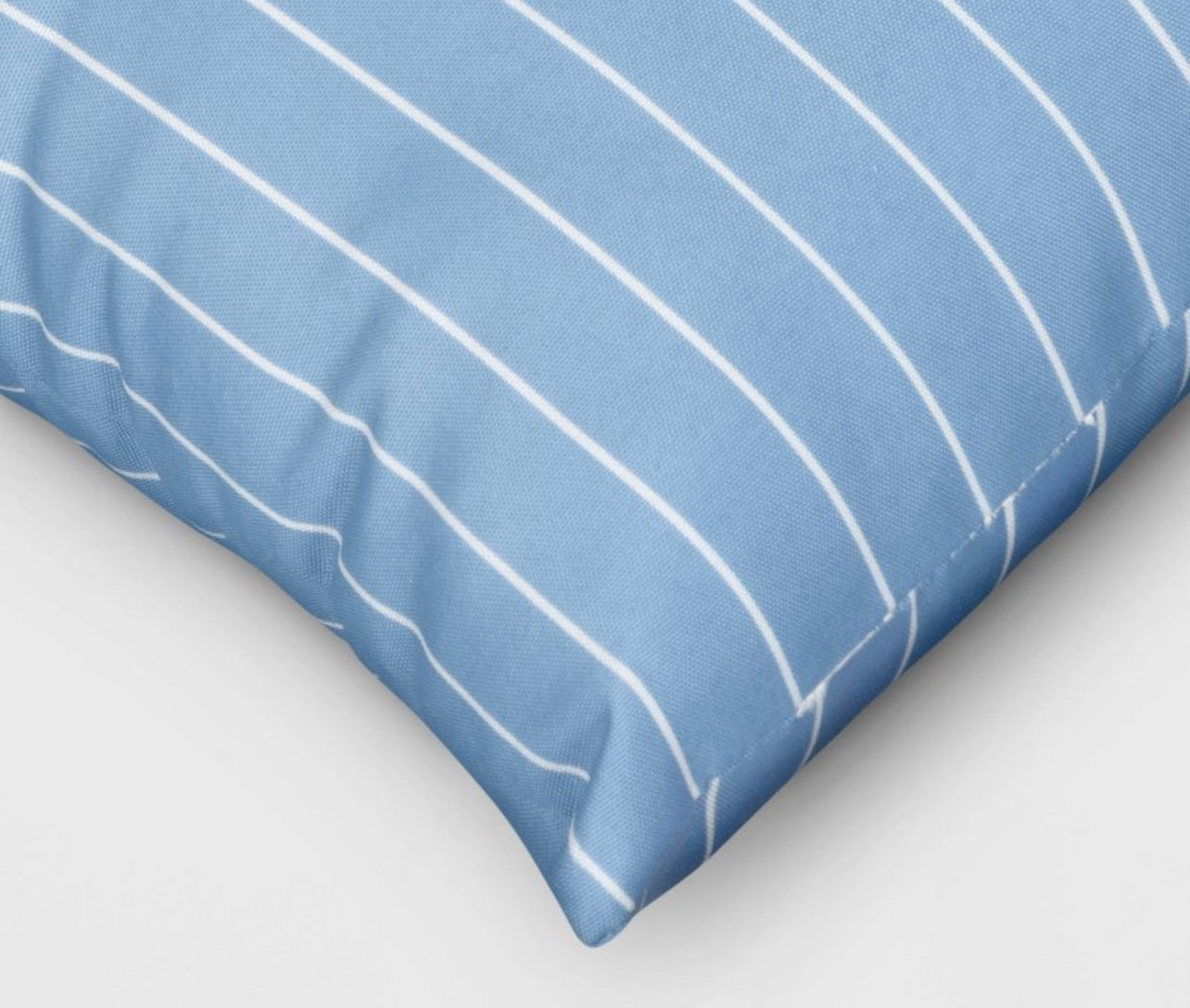 10"x17" Pin Stripe Rectangular Outdoor Lumbar Pillow Blue - Room Essentials: UV & Water-Resistant, Recycled Polyester