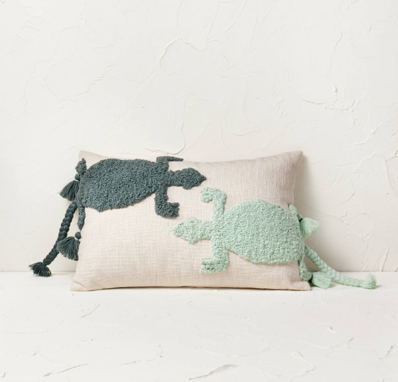 Two Lizard Punch Needle Lumbar Throw Pillow- Opalhouse