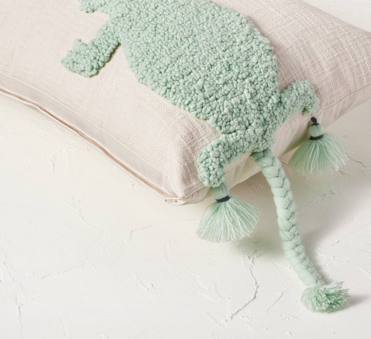 Two Lizard Punch Needle Lumbar Throw Pillow- Opalhouse