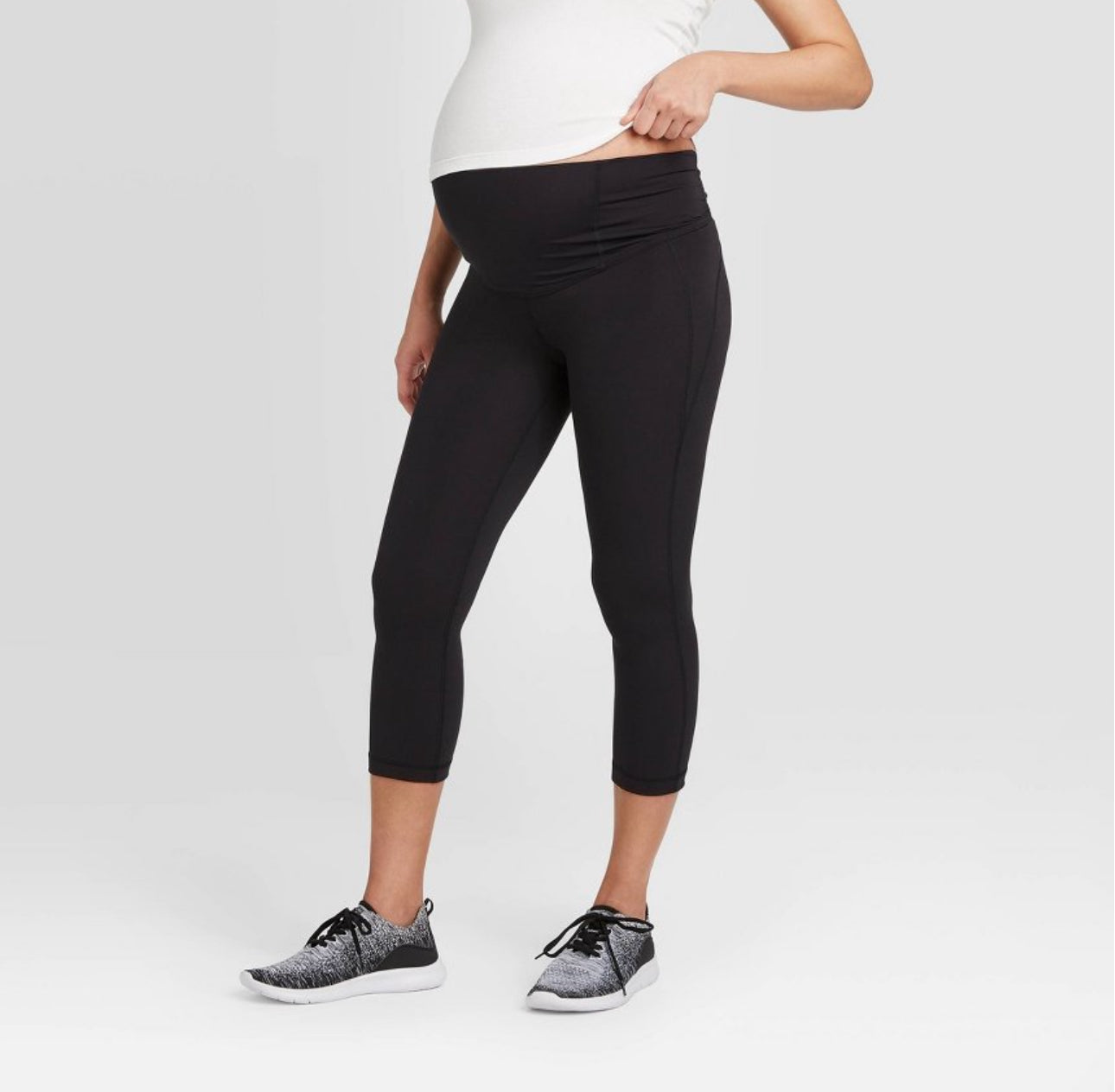 Over Belly Active Capri Maternity Pants - Isabel Maternity by Ingrid & Isabel™ Black S