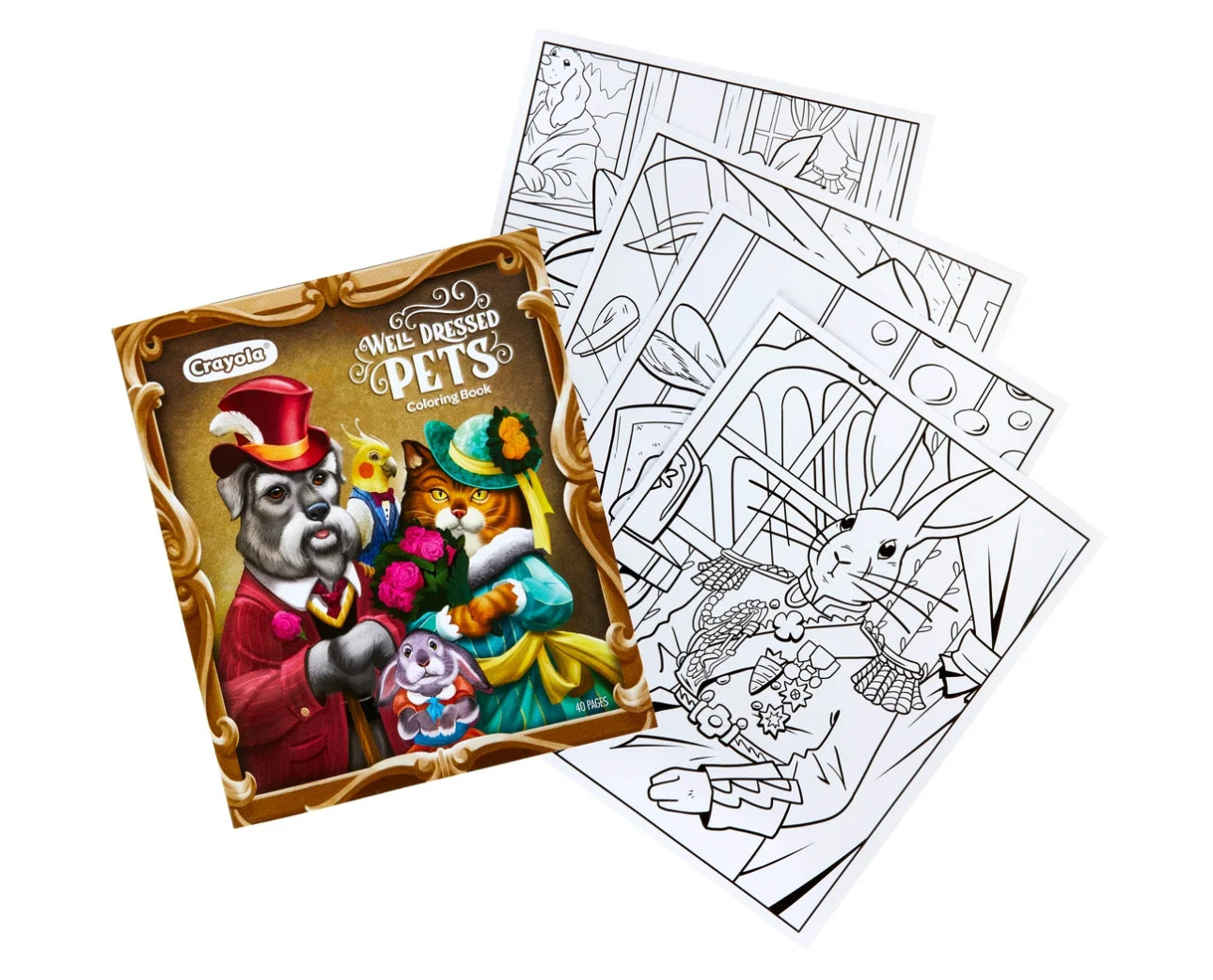 Crayola Animal Coloring Book Well Dressed Pets, Teacher Gift, School Supplies, 40 Pgs, Child