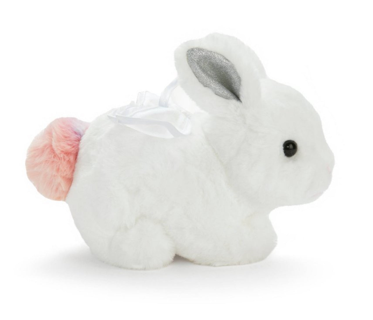 FAO Schwarz Toy Plush Bunny Fairy 9" White w/ TieDyed Tail