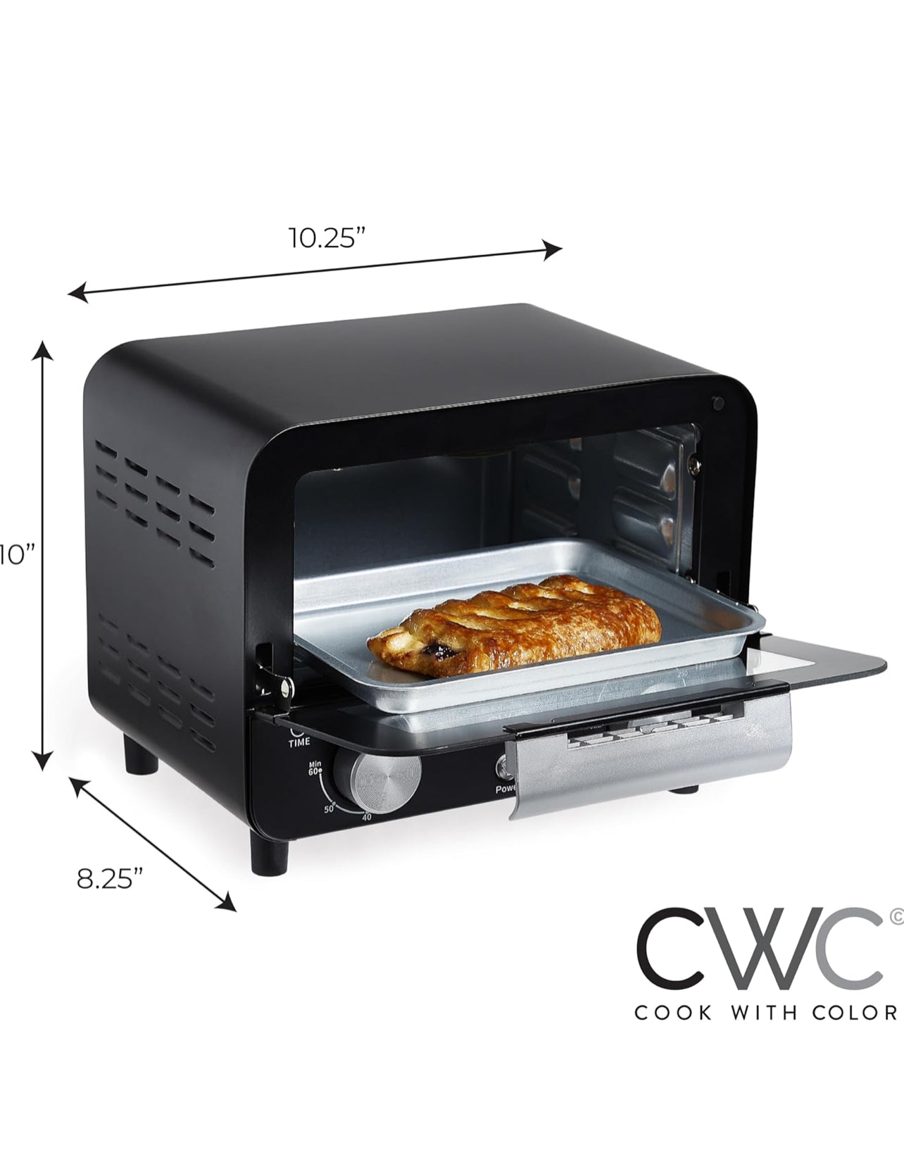 COOK WITH COLOR Mini Toaster Oven, Black