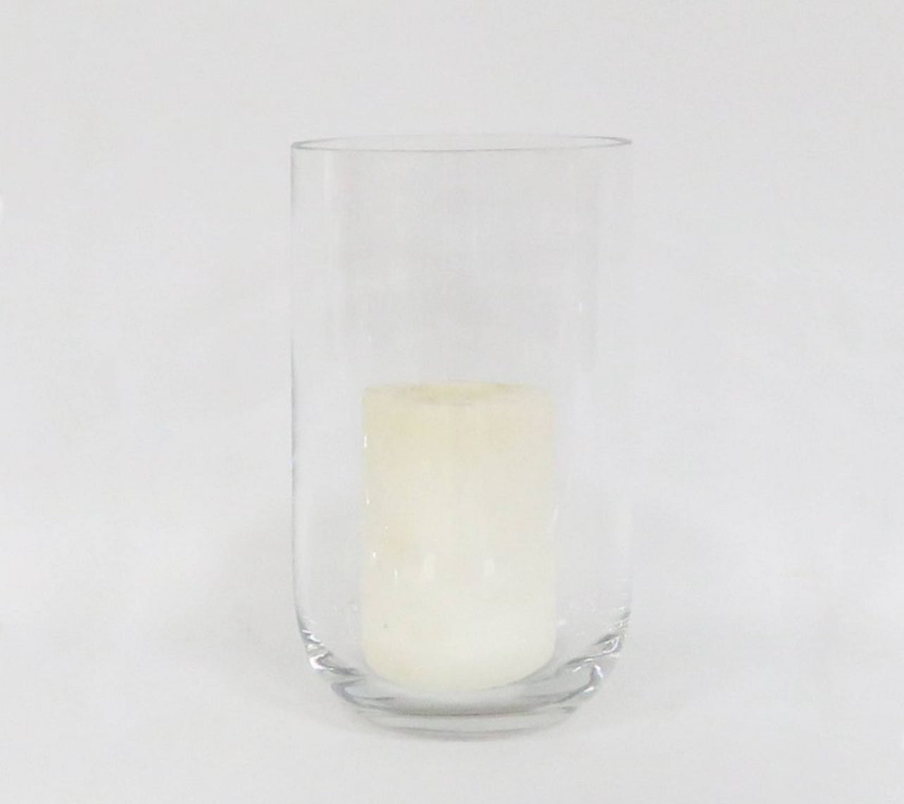 8" x 4.8" Hurricane Glass Pillar Candle Holder Clear - Made By Design™