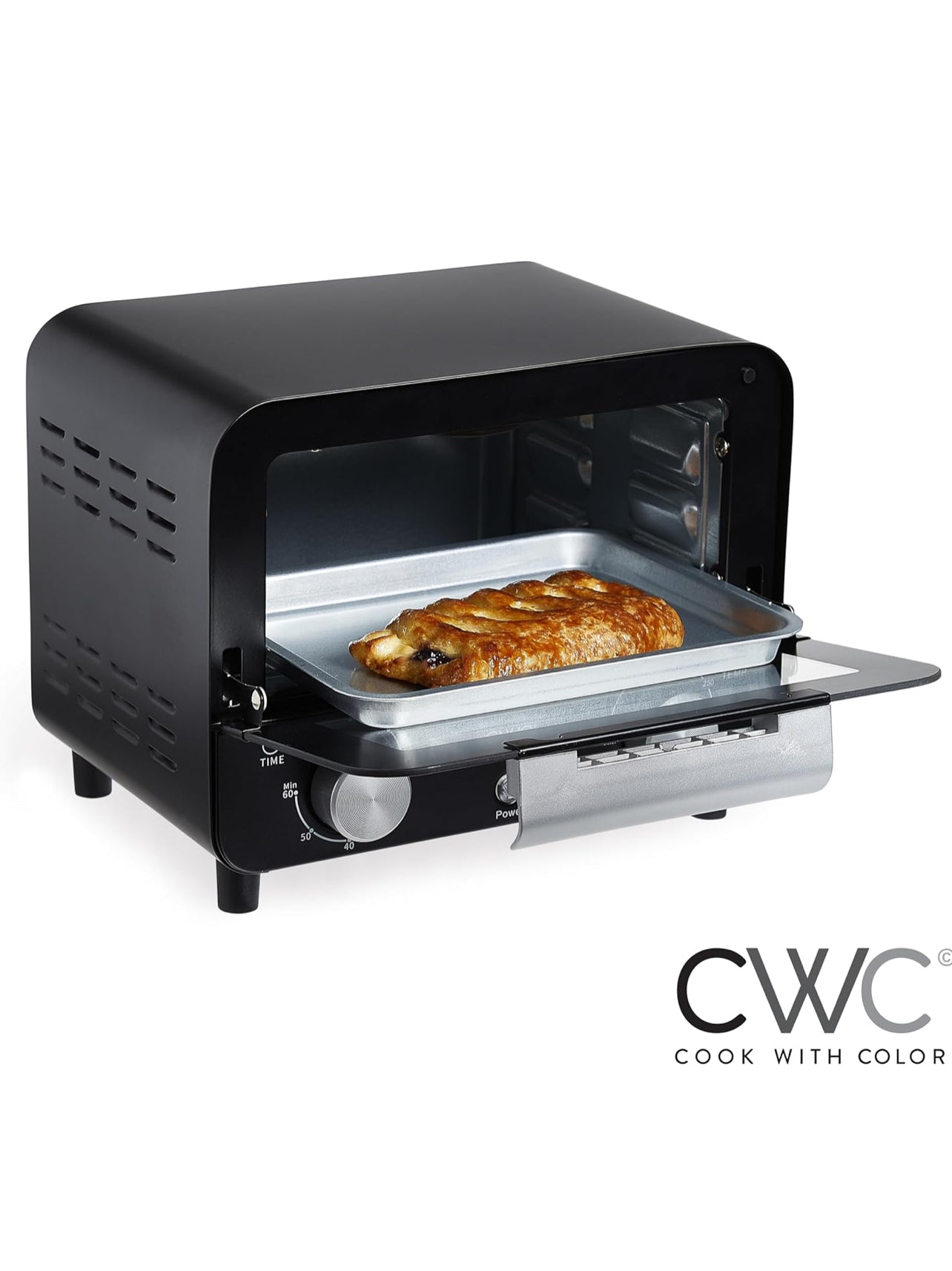 COOK WITH COLOR Mini Toaster Oven, Black