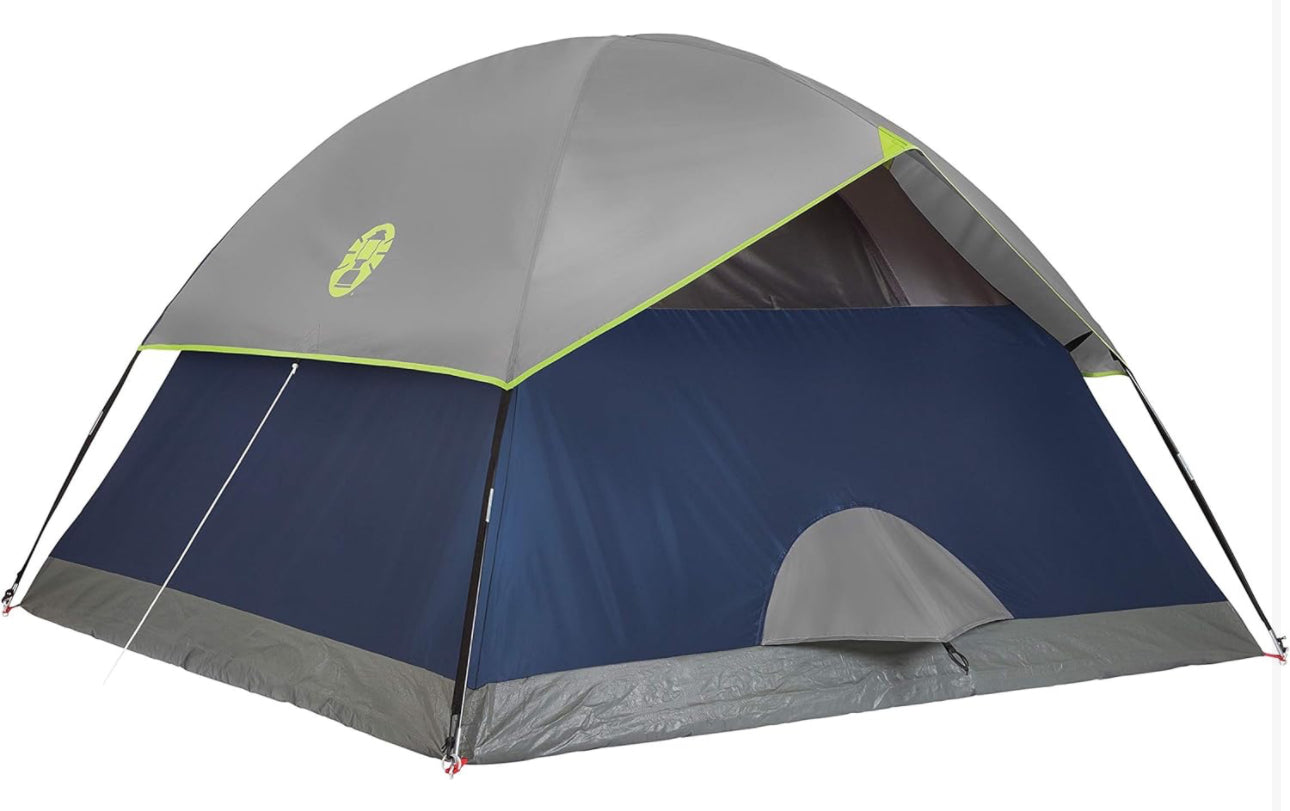 Coleman Sundome Camping Tent, 2/3/4/6 Person Dome Tent with Snag-Free Poles for Easy Setup in Under 10 Mins, Included Rainfly Blocks Wind & Rain, Tent for Camping, Festivals, Backyard, Sleepovers