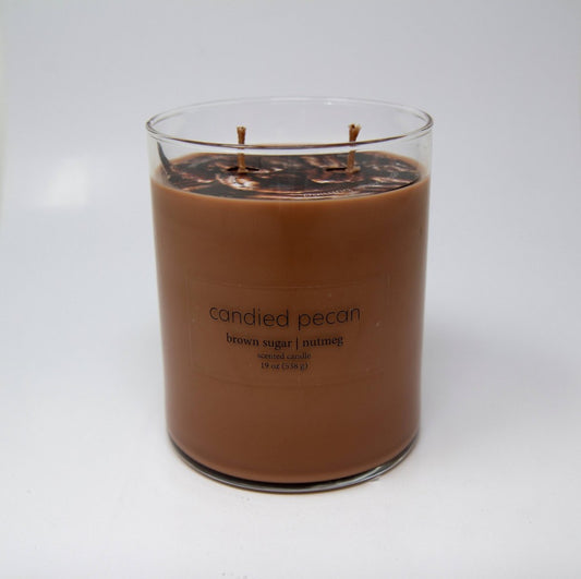 19oz Glass Jar 2-Wick Candied Pecan Candle - Room Essentials