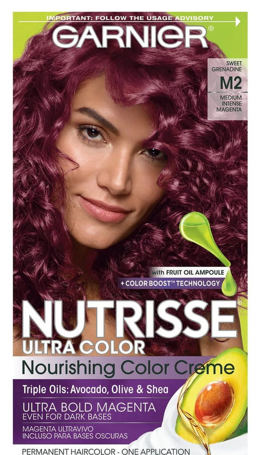 Garnier Nutrisse Nourishing Hair Color Creme, M2 Sweet Grenadine