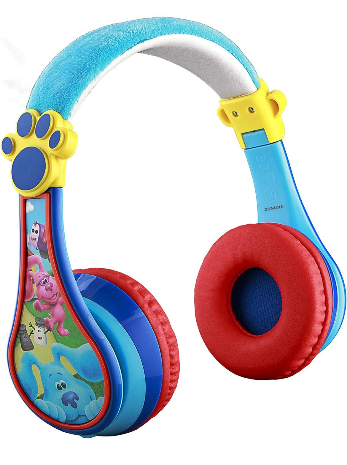 eKids Blues Clues Kids Bluetooth Headphones, Wireless Headphones with Microphone Includes Aux Cord, Volume Reduced Kids Foldable Headphones for School, Home, or Travel