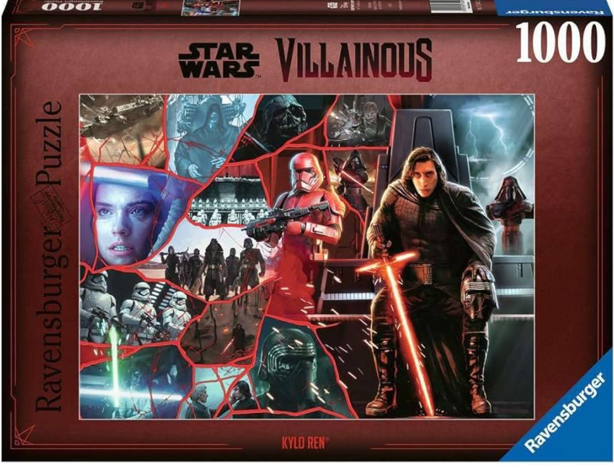 Ravensburger Star Wars Villainous: Kylo Ren 1000 Piece Jigsaw Puzzle for Adults - 17340 - Every Piece is Unique, Softclick Technology Means Pieces Fit Together Perfectly, 27 x 2