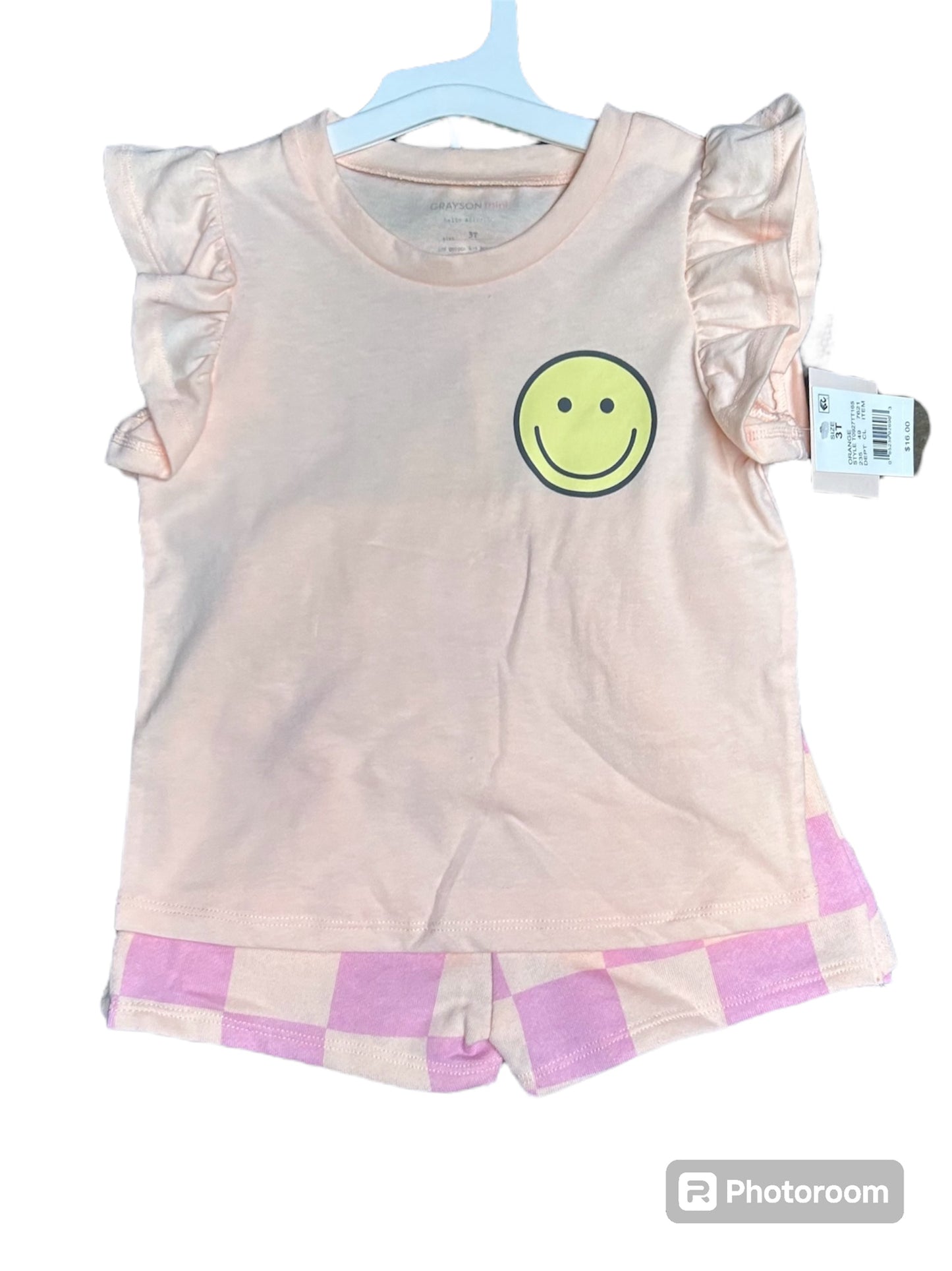 Toddler “Smiley Face” 2pc Outfit- 3T