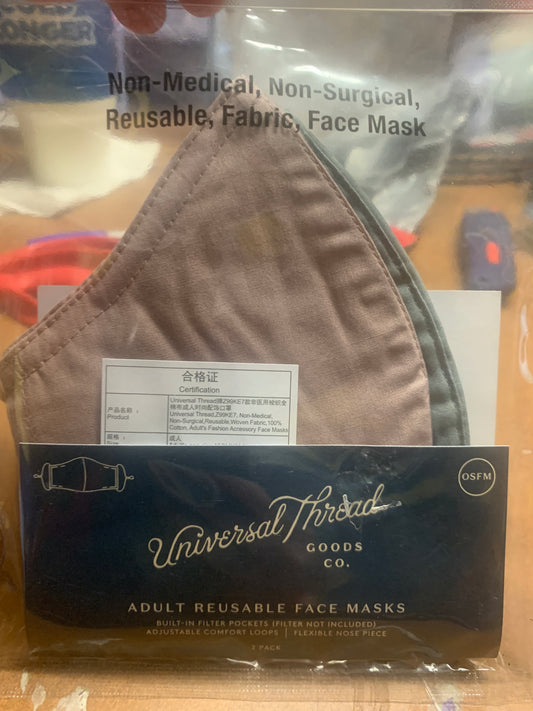 Universal Thread™ Women's 2pk Adjustable Reusable Masks
