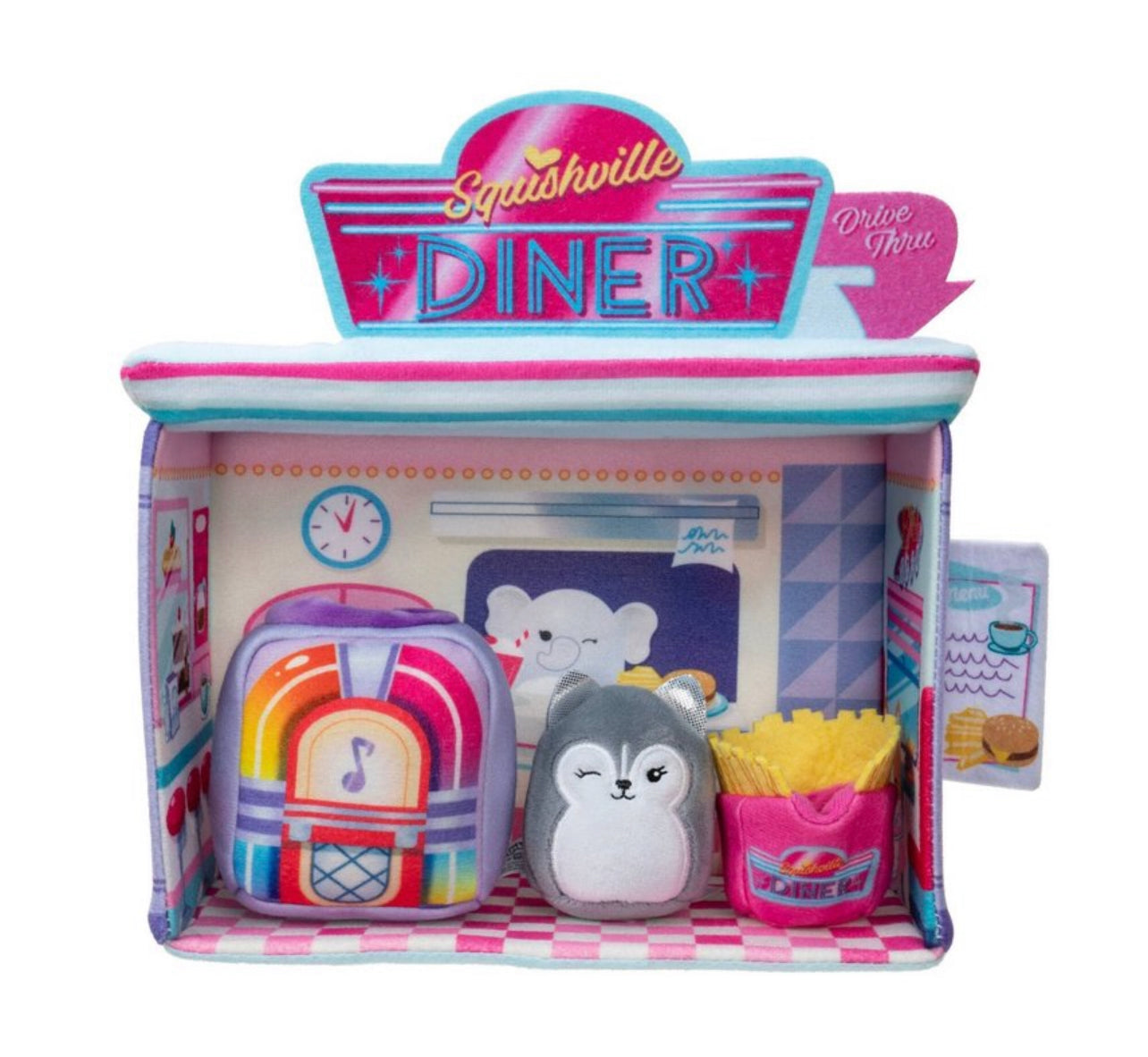 Squishville Darling Diner Deluxe Play Scene 2" Plush (Box Has Some Damage)