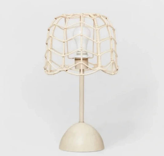 18” Rattan Table Lamp Natural - Pillowfort