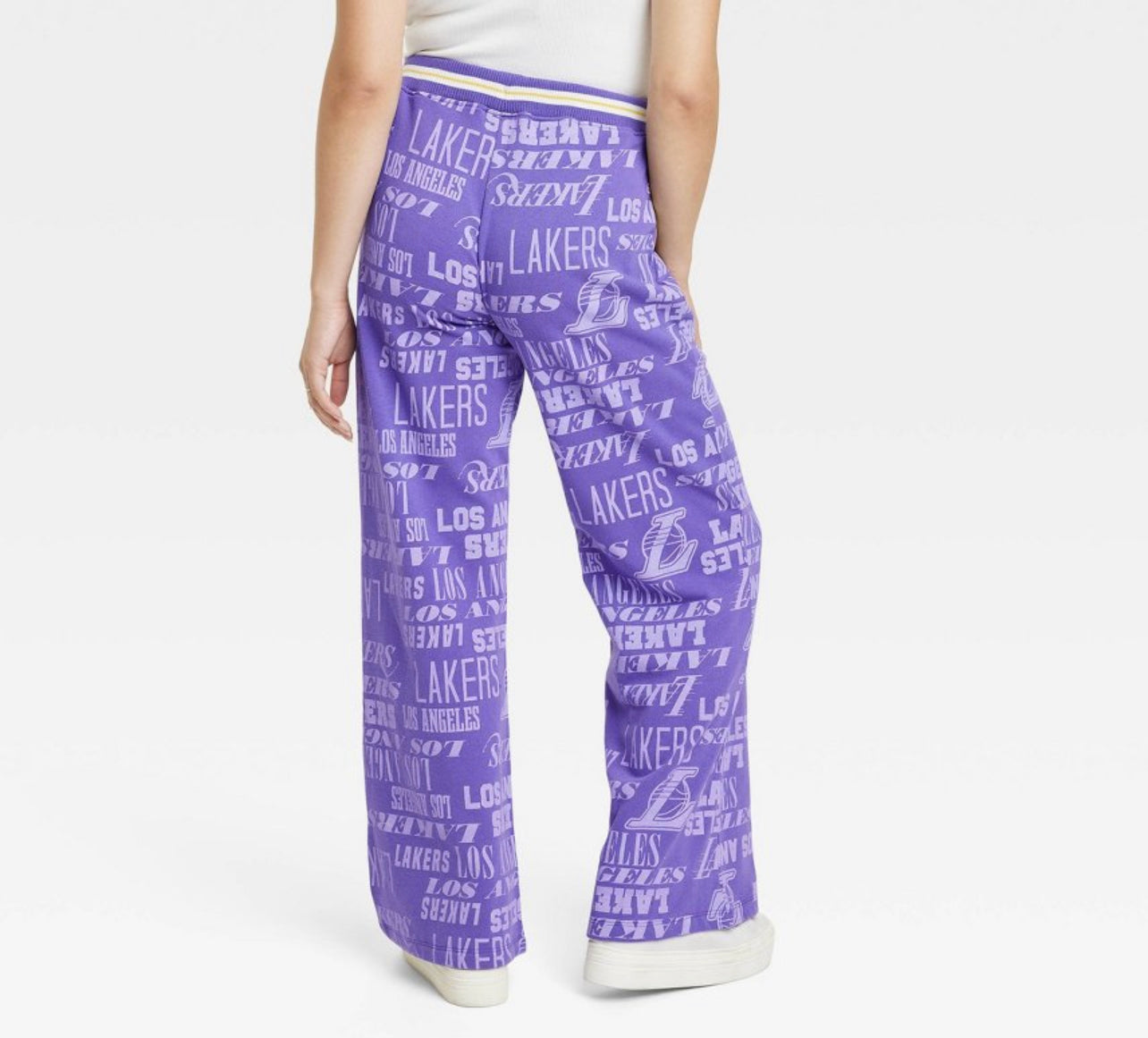 Women's NBA Lakers Wide Leg Graphic Pants