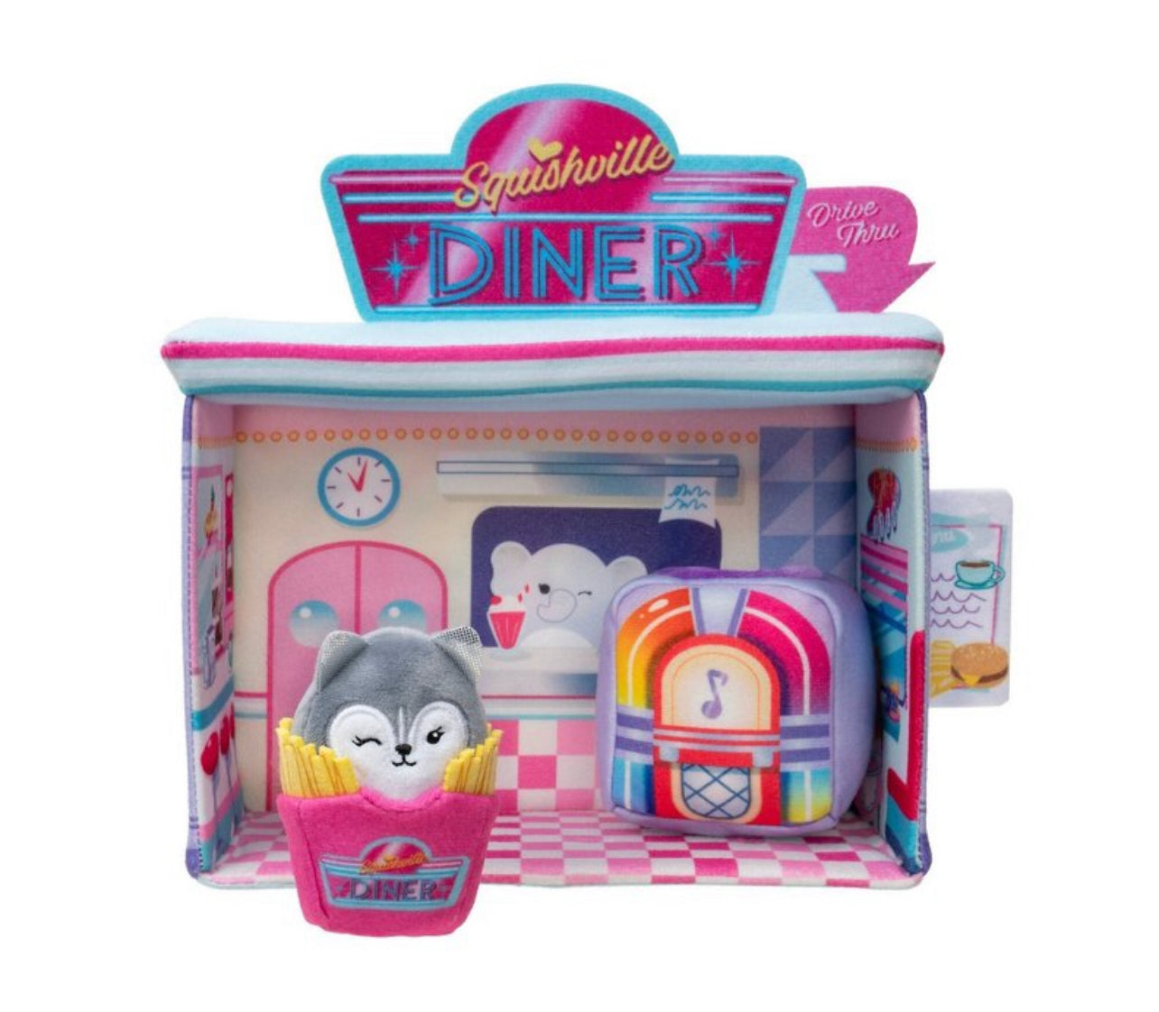 Squishville Darling Diner Deluxe Play Scene 2" Plush (Box Has Some Damage)