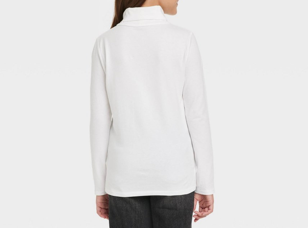 White zip hotsell up turtleneck