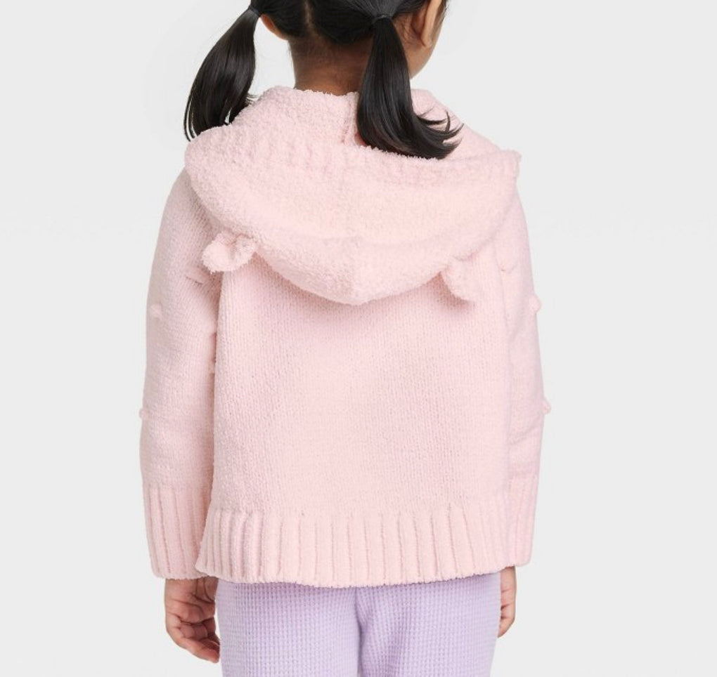 Toddler Girls' Hooded Bear Pullover Sweater Cat & Jack™ Pink 2T-3T