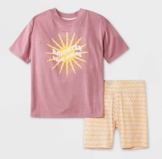 Girls' 'Brighter Days' Pajama Set - art class™ 12