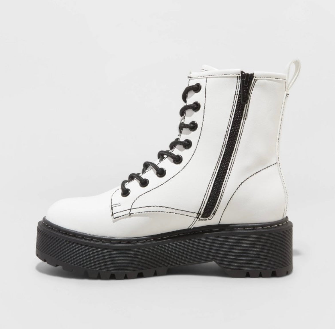 Women's Erin Combat Boots - A New Day White