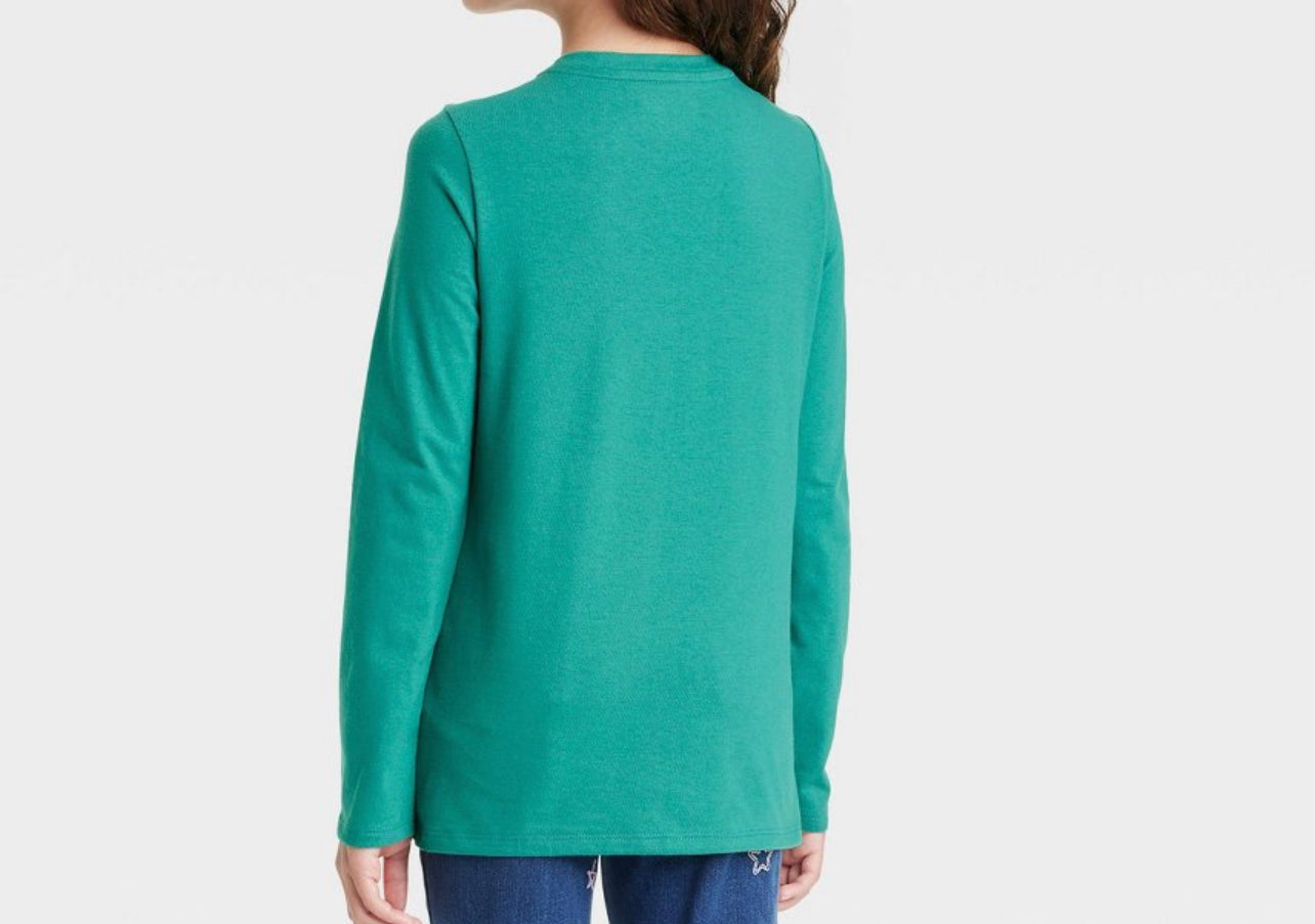 Girls' 'Rainbow' Long Sleeve Graphic T-Shirt - Cat & Jack™ Green