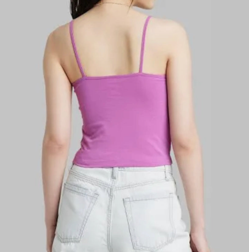 Women's Wild Fable Slim Fit Cropped Cami Tank Top Lilac Large – Treasure  Chest Wholesale