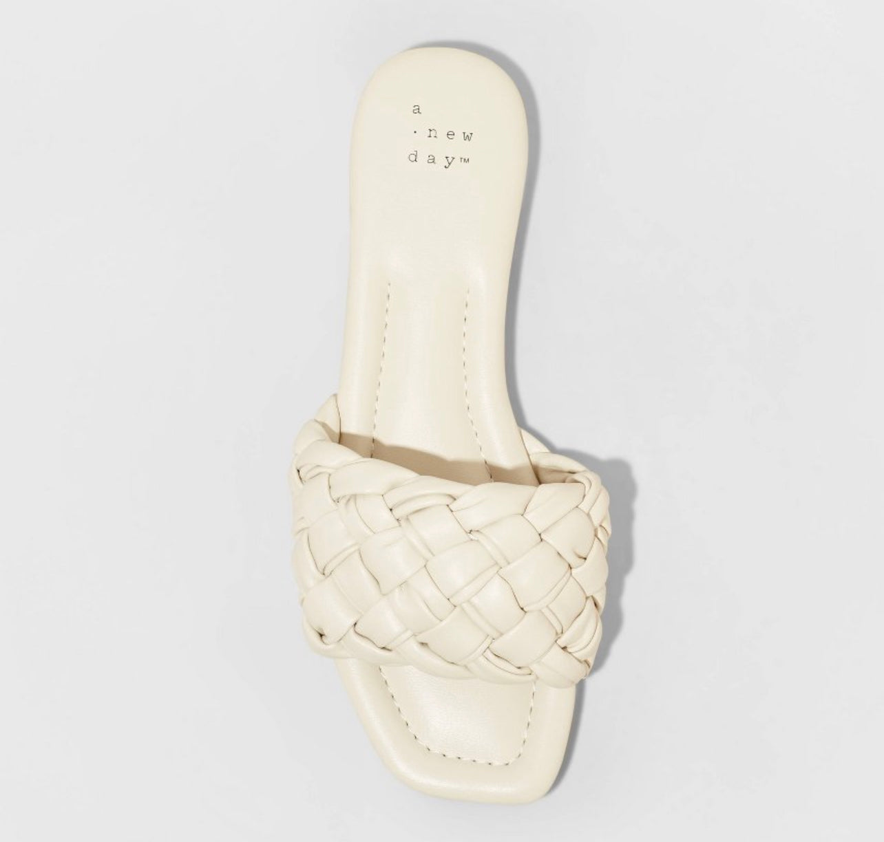 Women's Carissa Slide Sandals - A New Day Off-White 9.5